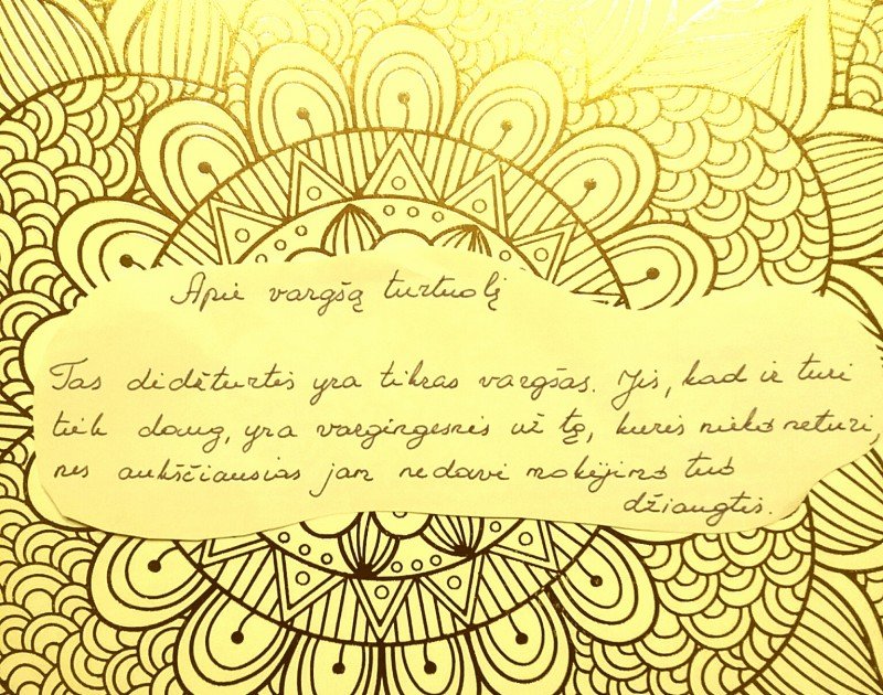 Apie vargšą turtuolį. Ketvirtoji pasakų žinutė